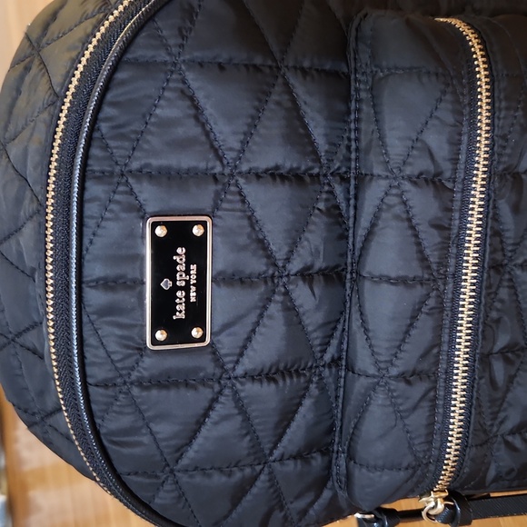 Kate Spade Black Quilted Backpack - Picture 2 of 12